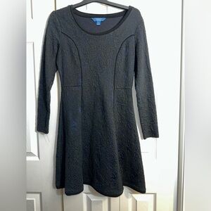 Elegant Black Textured Dress